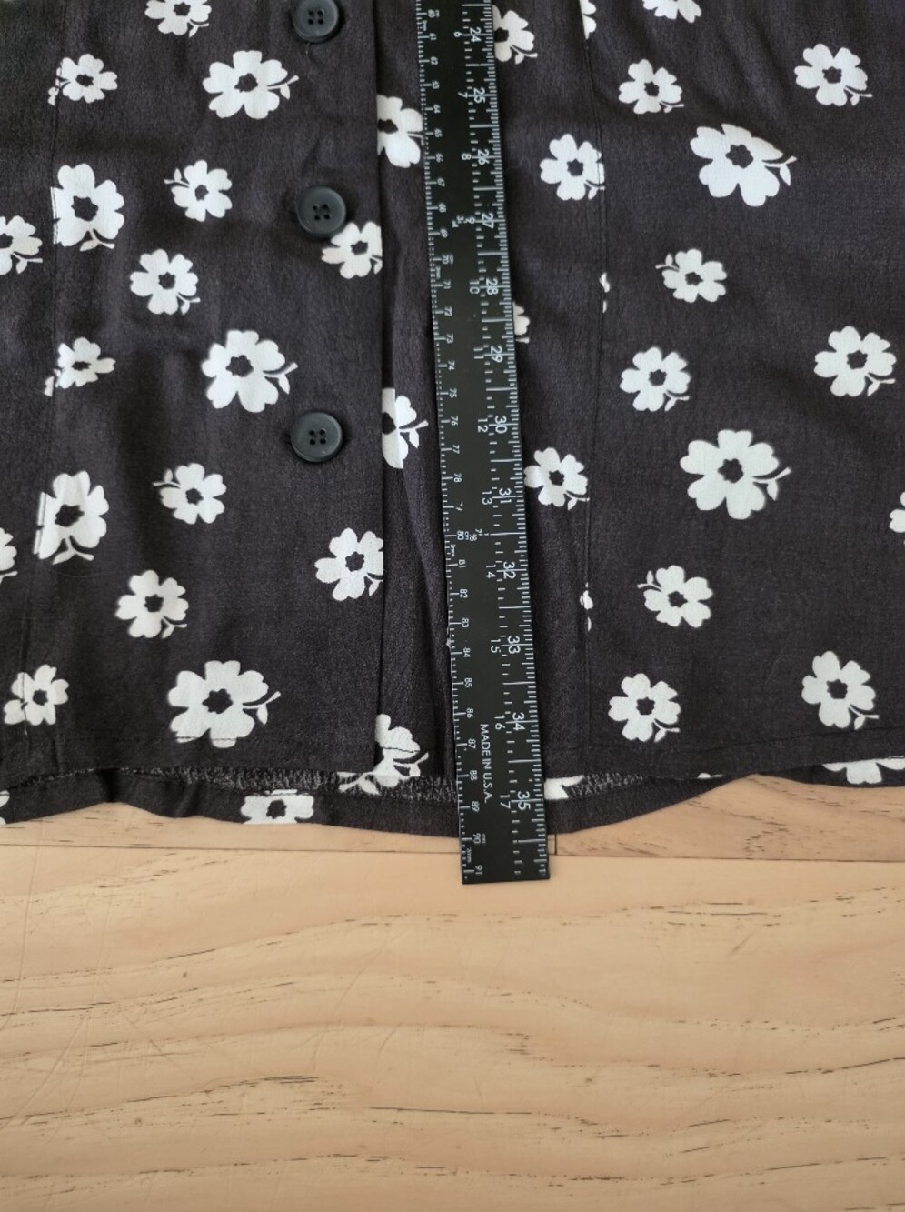 Rolla's Folk Susie Black Floral Button-Front Mini Dress Size M - Picture 16 of 16